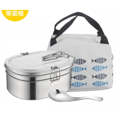 Eco friendly Household items tableware stainless steel lunch box set two layers with insulation bag