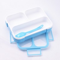 Kids Children & Adults Eco Friendly 3 Compartment Tiffin Box Plastic Lunch Box Custom Leak Proof Food Container Storage Box