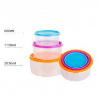 Lovely Round Storage Container,Round Plastic Food Container,Storage Box